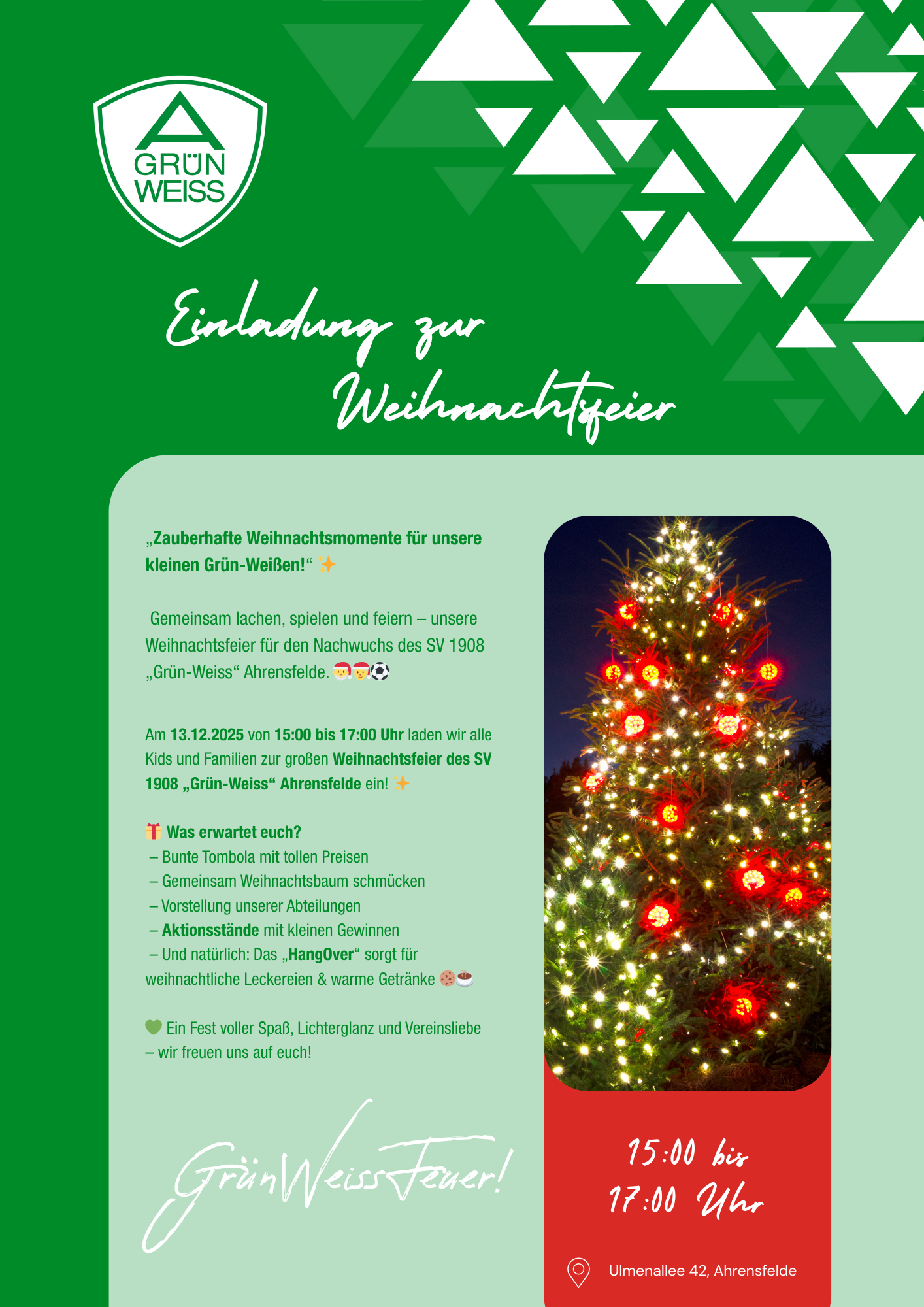 Flyer – Weihnachtsfeier für Kinder